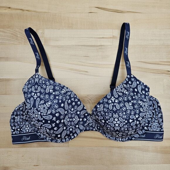 Victoria's Secret Other - Victoria’s Secret 40B Wear Everywhere Padded Push Up Bra Bandana Print Underwire